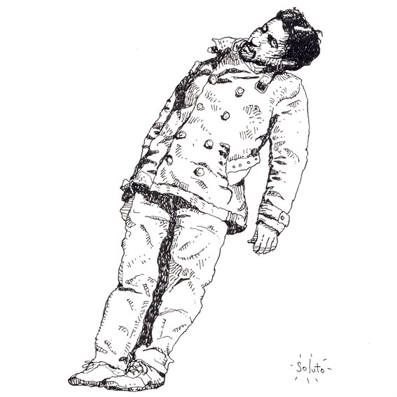 Je Tombe, Je Tombe, Je Tombe, painting by Ricota Soluto. A seize ans j'apprenais, dans ma chambre bleue nuit, rue Jean-Jacques Rousseau &agrave; Oissel, des po&egrave;mes de fin de vie... Un mot, une rime les d&eacute;logent des plis de ma m&eacute;moire. Ils me reviennent tout entier. Je n'en finis plus de marcher vers eux...




Je tombe, je tombe, je tombe
Avant d'arriver &agrave; ma tombe
Je repasse toute ma vie
Il suffit d'une ou deux secondes
Que dans ma t&ecirc;te tout un monde
D&eacute;file tel que je le vis

Ces images sous mes paupi&egrave;res
Font comme au fond d'un puits les pierres
Dilatant l'iris noir de l'eau
C'est tout le pass&eacute; qui s'&eacute;miette
Un souvenir sur l'autre empi&egrave;te
Et les soleils sur les sanglots

&Ocirc; pluie, &ocirc; poussi&egrave;re impalpable
Existence couleur de sable
Brouillard des respirations
Quel choix pr&eacute;side &agrave; mon vertige
Je tombe et fuis dans ce prodige
Ma propre acc&eacute;l&eacute;ration



Louis Aragon (le Roman Inachev&eacute;)

http://soluto.over-blog.org/article-31119555.html
. Encre de chine. dessin. In People, Miscellaneous