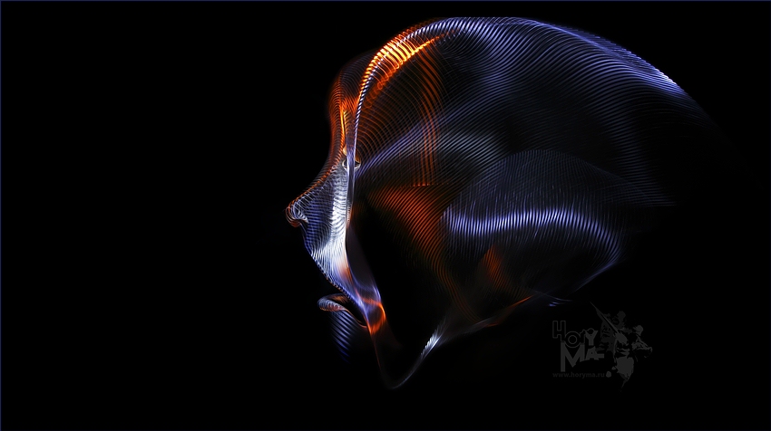 And will I take possible it with myself?  ("The painting of light  - Twisted move 2009), processing by Hory Ma. Work with subjects
&ldquo;The painting of light 2008&ldquo; - is the drawing by light embodied on a matrix of the camera in one click of a shutter .
Then the sketches executed in such a way further are drawn in the graphic editor as it would be on a canvas a brush. Plug-ins and filters are not used.
http://www.horyma.ru/forum/viewtopic.php?f=3&t=113
and here http://www.horyma.ru/forum/viewtopic.php?f=3&t=39
Excuse, the text while only in Russian.

The big fragments and sketches here:
http://www.horyma.ru/forum/viewtopic.php?p=8338#p8338. In People, Character