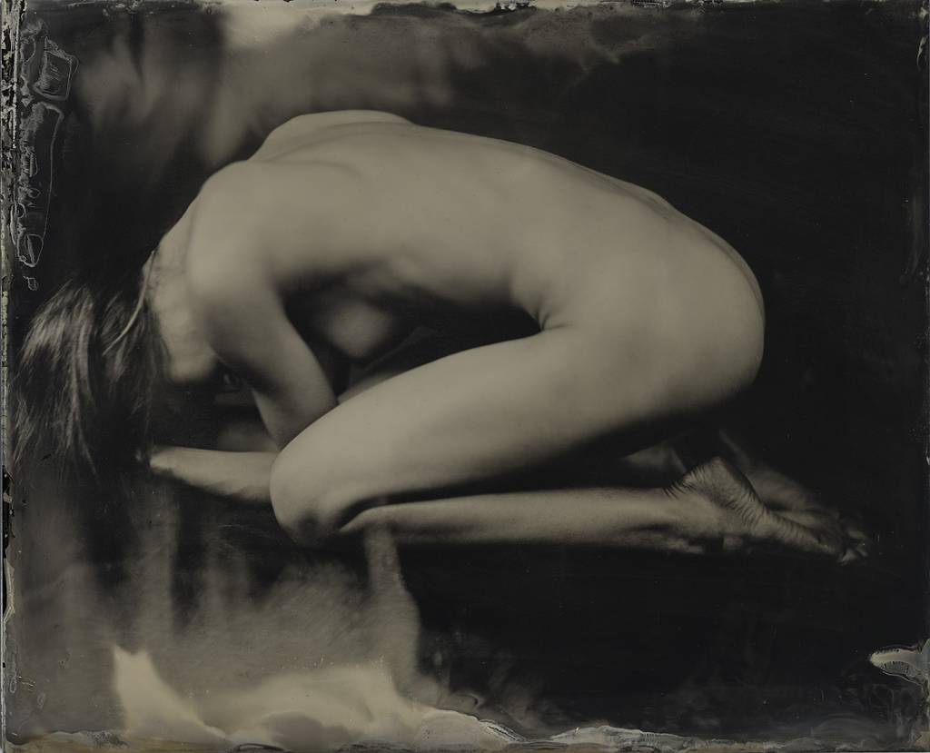 090620-0001, photography by Igor Vasiliadis. Sinar P2 + J H Dallmeyer 14'' 1868. Blackened Silver wet plate. In People, Nude