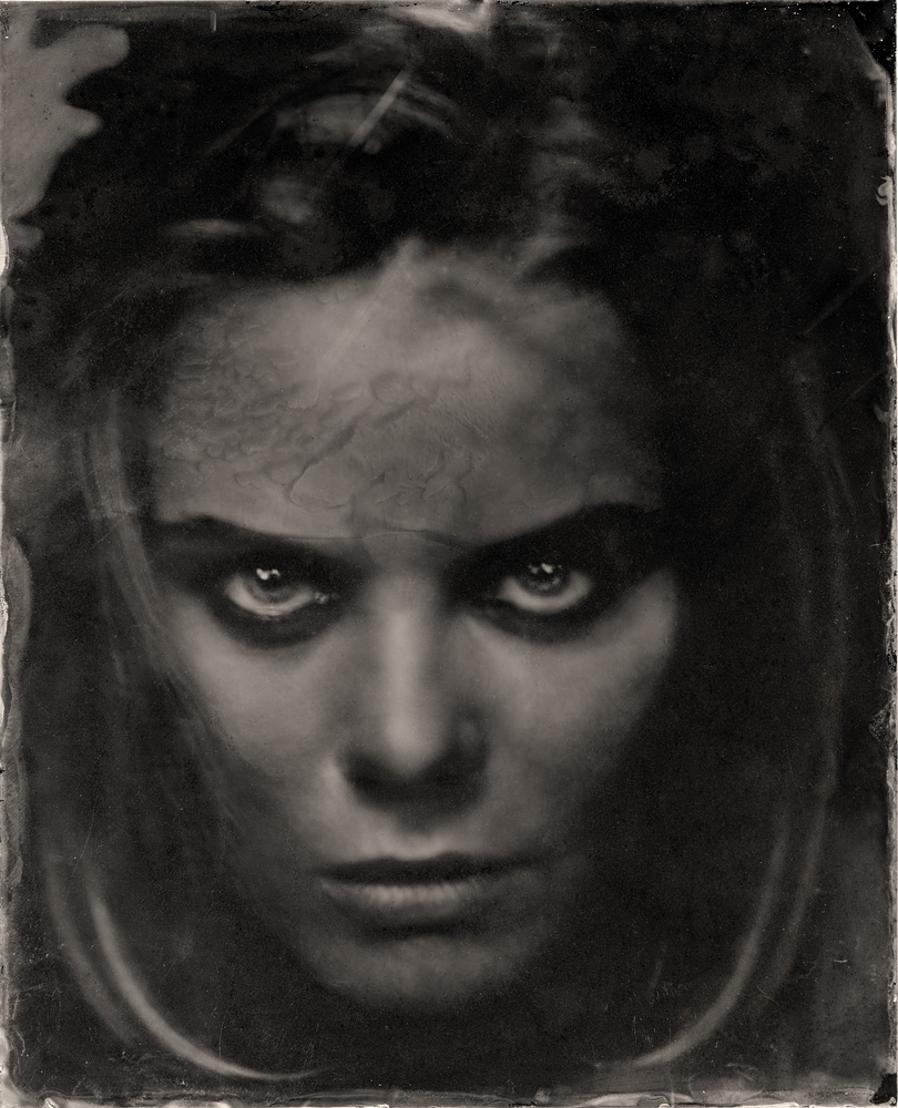 091219-0002, photography by Igor Vasiliadis. Sinar P2 + Voigtlander 16. Wet plate on blackened silver. In People, Portrait