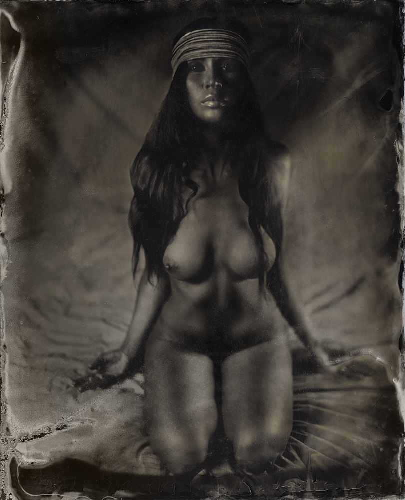 100427-0001, photography by Igor Vasiliadis. Sinar P2 + Voigtlander 16. Wet plates on blackened silver. In People, Nude