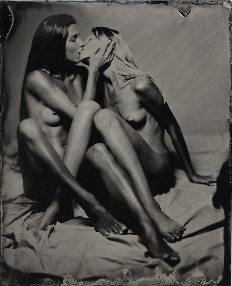 110804-0001, photographie de Igor Vasiliadis. Sinar P2 + Zeiss Tessar 16. Wet plate on blackened silver. Dans Gens, Nu, Femme