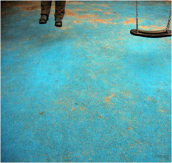 Out of the blue, photography by Egle Cathy Zioma. A playground in Copenhagen.. Canon PowerShot A95. In Construction, Street