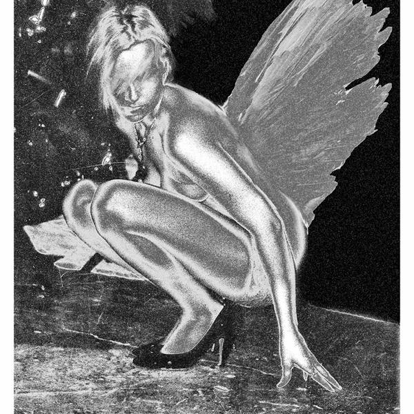 lost Angel in Black Patin leather Shoes, photography by Cile Bailey. infrared film edited from a picture scan and edited. canon, computer photoshop. infrared film edited from a picture scan and edited. In People, Character