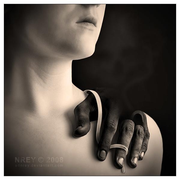Black hand, processing by Nrey Ad