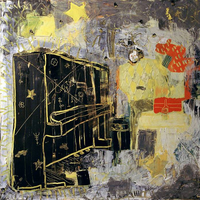 "Play now" - Toile 80x80 cm - © Ollivier Fouchard 2010. In Event, Music. Play Now, painting by Ollivier Fouchard. Image #239267