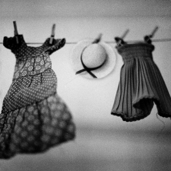 Childhood, photography by Martine Van Duyse. Making a serie about my childhood, by putting things from those days on film.
. Hasselblad 500CM. In Object, Clothing