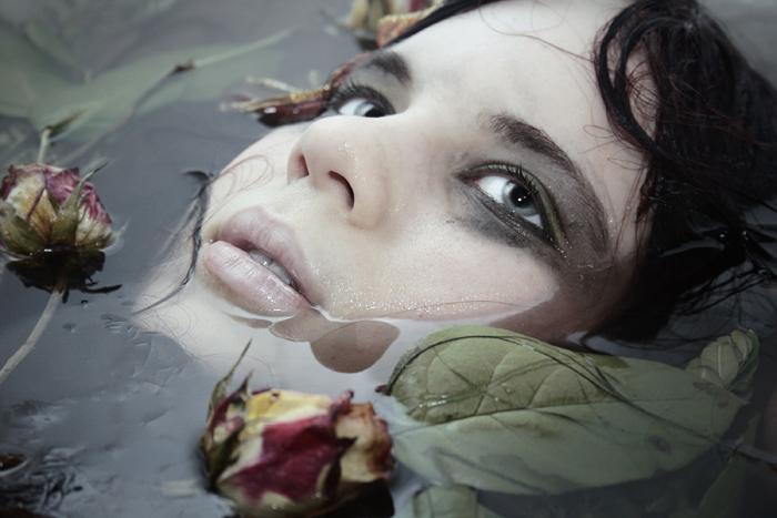 Drowining Ophelia, photography by Lilly Flower. Model is Nicole.. Canon EOS 400D, Speedlight 430EX. In People, Portrait