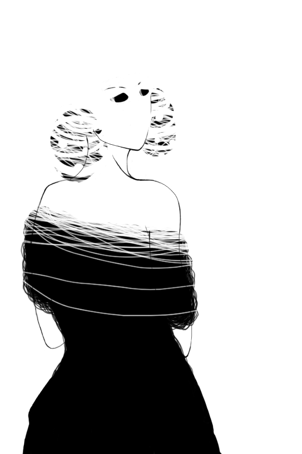 Cocoon, drawing by Karina Kwolek. When talk is so cold
And You think - No Way. In People, Character