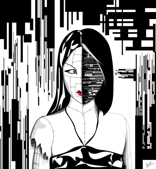 Crushed, Artwork by Alberto Trevi&ntilde;o Trevi&ntilde;o. Microsoft Windows Paint. Neoplasticism/ Abstract/ Surrealism