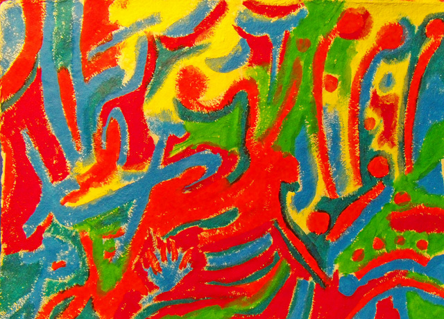 conejo hop, painting by Diego Vazquez. amate paper,acrylic,. brush. In Nature, Animal, Wild