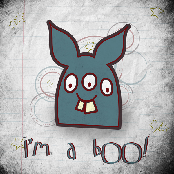 i'm a boo!, design by Carla Ceia. #7 from The Monstahs! project.. Adobe Illustrator & Adobe Photoshop CS4