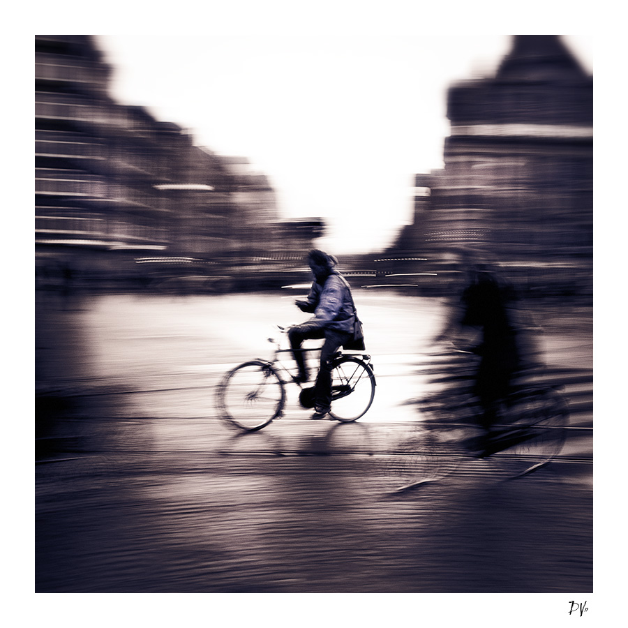 Amsterdam Commute, photography by Dee Vee. Dam Square. Olympus e1. CS5  / Lightroom. In Construction, Street