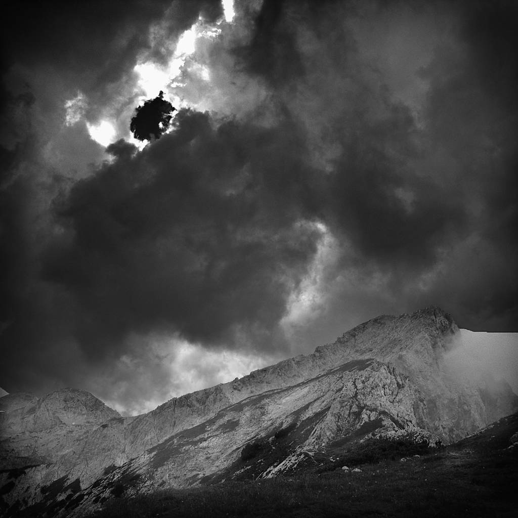 Pretty Soon You're Better Not There, Artwork by Anton Knaflic. Thunderstorm comming from the west over Savinje Alps.. Canon G9. PP in PS