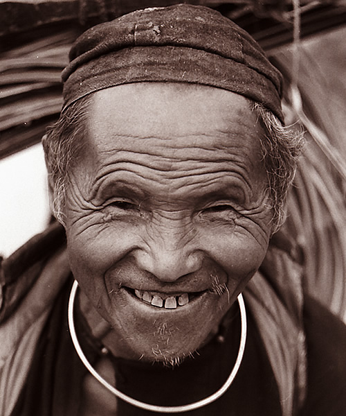 Les lignes de son histoire. -------Scholars believe that the Hmongs came to China from Siberia,Mongolia or Tibet. The plains sou, photography by Gh Naz. ilford 100 asa. In People, Portrait