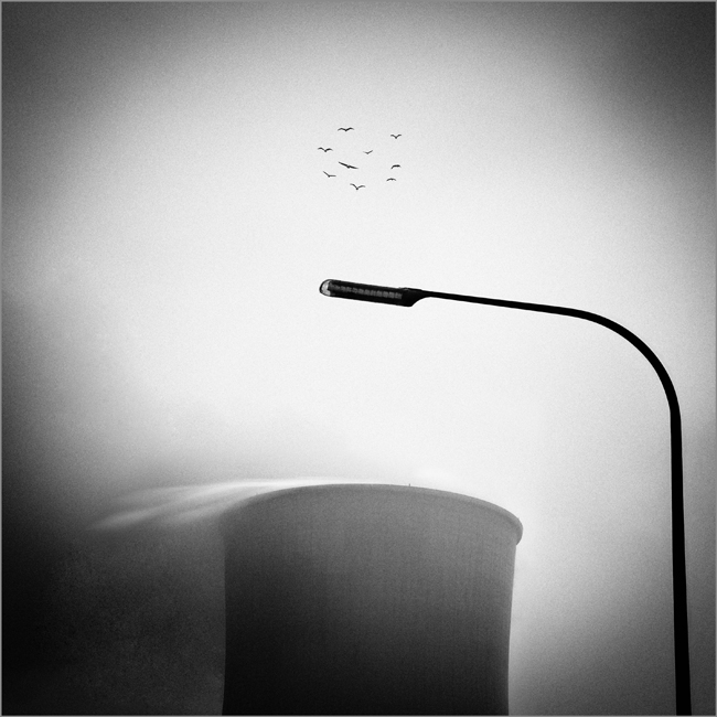Centrale (3), processing by Philippe Debooser. Manipulation num&eacute;rique. In Industrial, technology, Factory