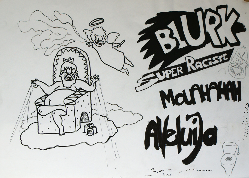 Blurk, drawing by Arthur Coulon. Dans un songe.... Dessin style BD. Dessin &agrave; l'encre de Chine. In People, Miscellaneous