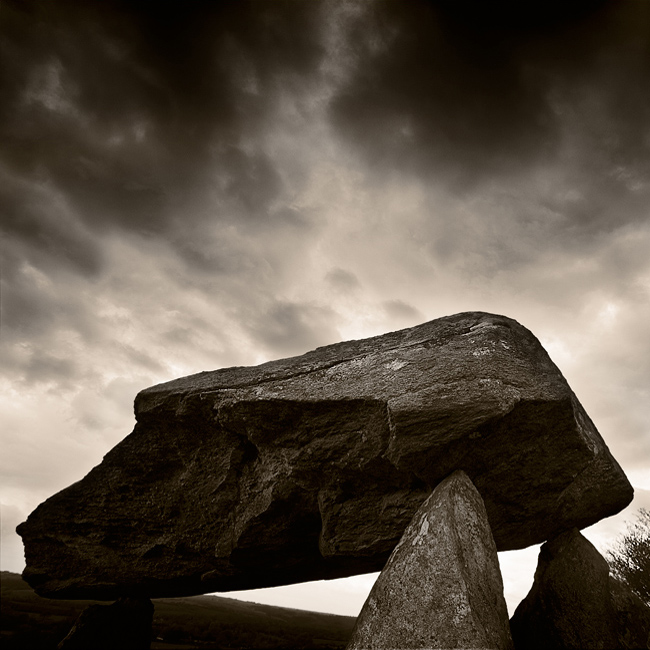 Stone, photography by David Baker. The mighty Pentre Ifan, Pembrokeshire, Wales. 

I read that before excavation in the 1930s, you could ride a horse under the immense capstone which weighs over 16 tons, is 16ft 6in long and is now 8ft off the ground.. 5D & 17-40L