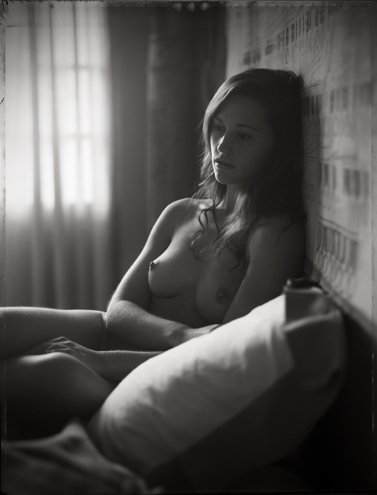 Untitled, photography by Jan Scholz. linhof technika / polaroid 55. available light. In People, Nude, Female