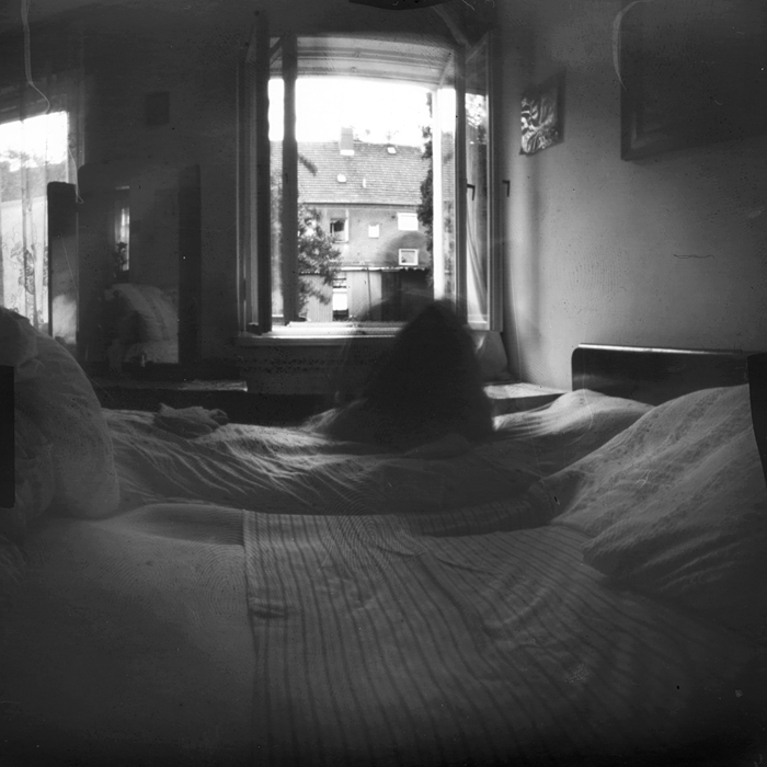 Grandma's Walk, photography by Danuta Turkiewicz. el-chapeo pinhole camera, 0,4mm. paper, 5min, dark-room. In People, Everyday, Family