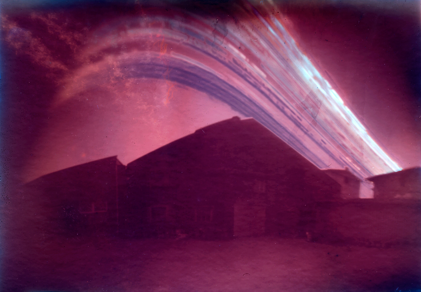 Foundry Of Purple, photography by Danuta Turkiewicz. based on the foundry of bronze ;). self-made pinhole camera, solarography. from 8.08.2011 to 7.10.2011; paper: kentmere, normal, glossy. In Industrial, technology, Factory