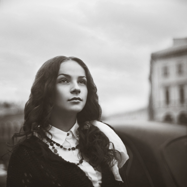 Day Of Silver, photography by Alexander Kuzmin. Model: Karina Belkova. Rolleiflex 2.8C. In People, Self-portrait, Female