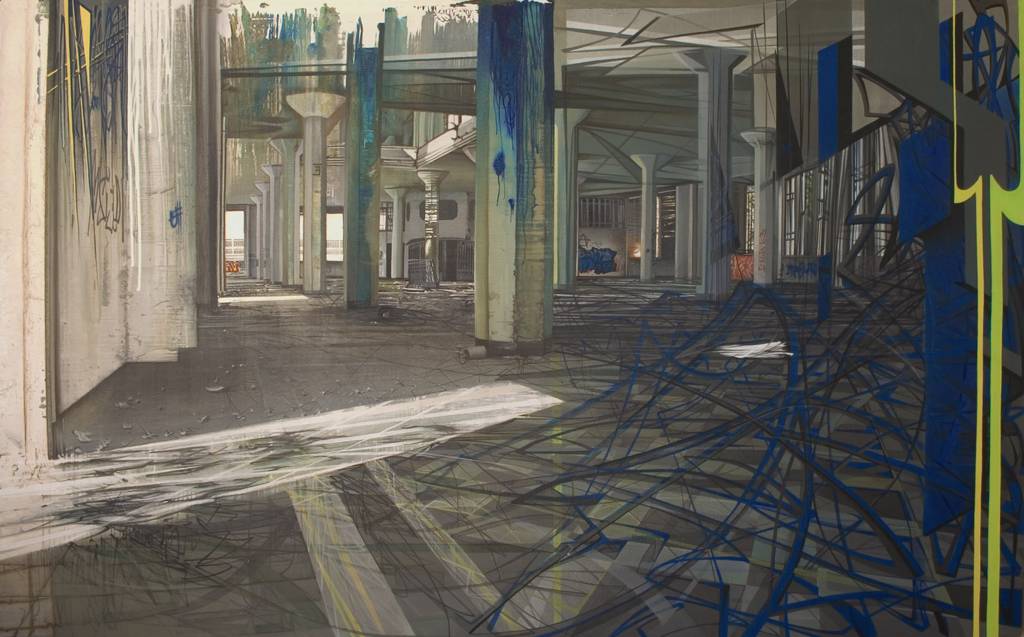 Bomans' land, painting by Virginie Bomans. acrylique sur toile - 168/115 cm. In Nature, Scenery