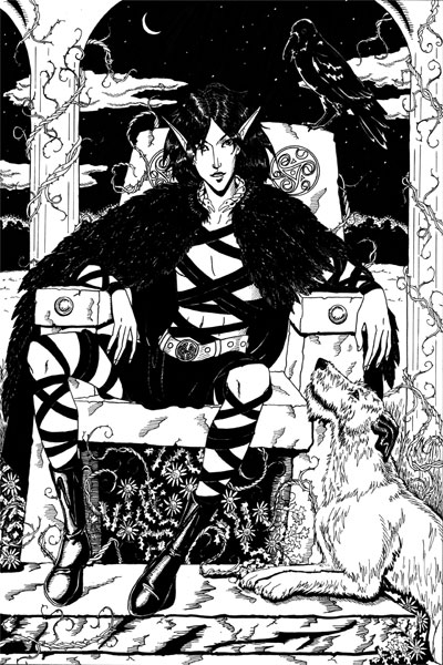 The Raven Lord, drawing by Molly Brewer. Original character.. pen and ink. In People, Character