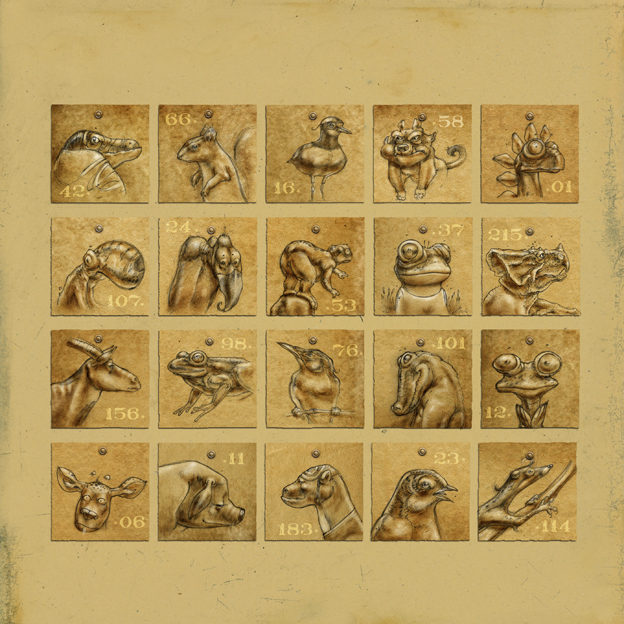 bestiaire, drawing by Alain Brechbuhl. In People, Miscellaneous