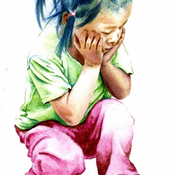 The Girl, Artwork by Baptiste Couturier. Aquarelle