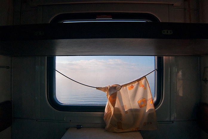 Way Out, Artwork by Konstantin Kirgincev. view from a train window.. Nikon. digital Photography.. color mode