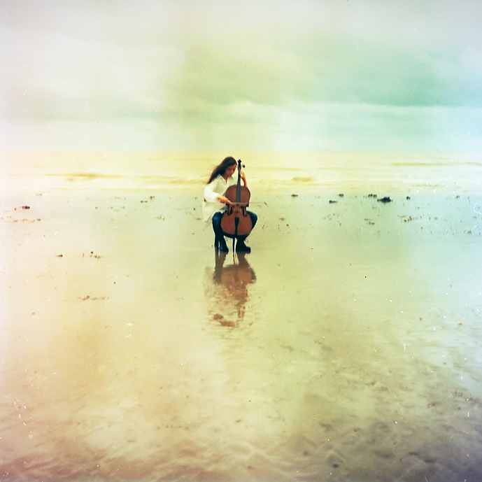 Cello, Artwork by Yari Beno. Worthing-UK. Rolleiflex 6x6