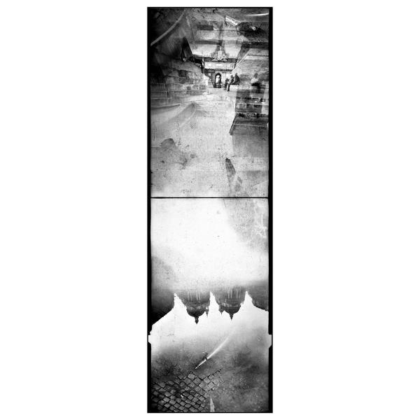 roma piazza del popolo, photography by Luca Baldassari. ilford photo paper. pinhole circular. In Construction, Cityscape, skyline