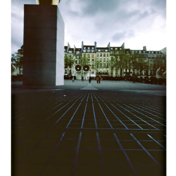 beaubourg, photography by Luca Baldassari. fuji instant 4x5. pinhole. In Construction, Cityscape, skyline