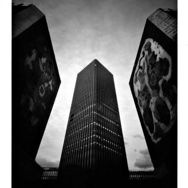universitaire de jussieu campus - tour zamansky, photography by Luca Baldassari. fuji instant 4x5. pinhole. In Construction, Cityscape, skyline