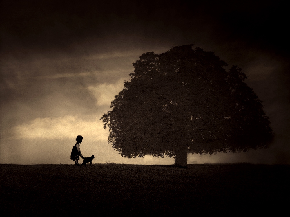 me and my friend, processing by Anja B&uuml;hrer. In Nature, Scenery
