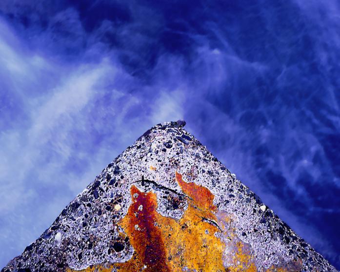 Edge Of Reason, photography by Dean Uhlinger. Original image: Tamarack Jetty, Carlsbad CA 1989
Finished artwork: 2007
Mixed: photo & digital construction/cement
Giclee print: 100% cotton (fine art) paper
Limited edition: # 4 of 25 / 20x24in.
Unframed/unmounted-shipped in tube-
(pay w/Paypal or check) $175.0
Order email: dean@western-exposures.com
. Contax 35mm/velvia film. photoshop. In Construction, Edifice, Structure