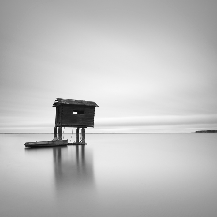 Abandoned House. Rybinsk Sea. Study 1, Artwork by Yuri Marushkin