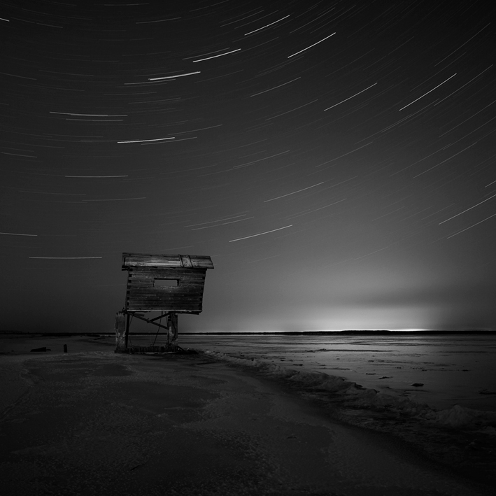 Abandoned House. Rybinsk Sea. Study 2, Artwork by Yuri Marushkin