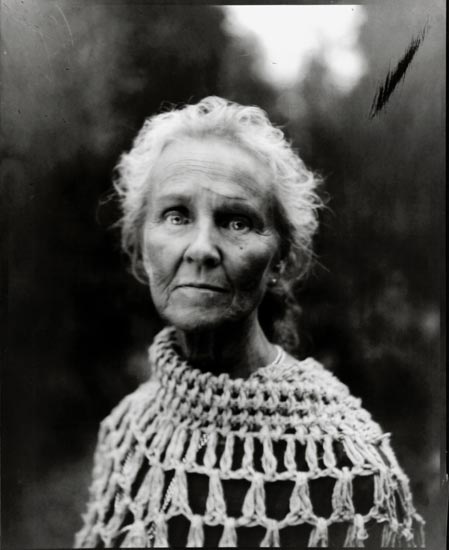 liv, photography by Benjamin Goss. From a selection of portraits taken with a 8x10 inch (20x25cm) view camera from 1904.  Im using silver gelitin paper as a negative then contact printing to another sheet in the darkroom.  The exposures range from a couple seconds to minute or two.  100% darkroom, no layers, textures, or photoshop.. 8x10 inch (20x25cm) kodak view camera. Silver gelitin paper as negative. In People, Portrait