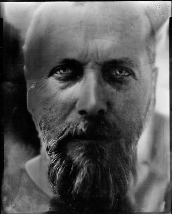 Peter, photography by Benjamin Goss. From a selection of portraits taken with a 8x10 inch (20x25cm) view camera from 1904.  Im using silver gelitin paper as a negative then contact printing to another sheet in the darkroom.  The exposures range from a couple seconds to minute or two.  100% darkroom, no layers, textures, or photoshop.. 8x10 inch (20x25cm) kodak view camera. Silver gelitin paper as negative. In People, Portrait