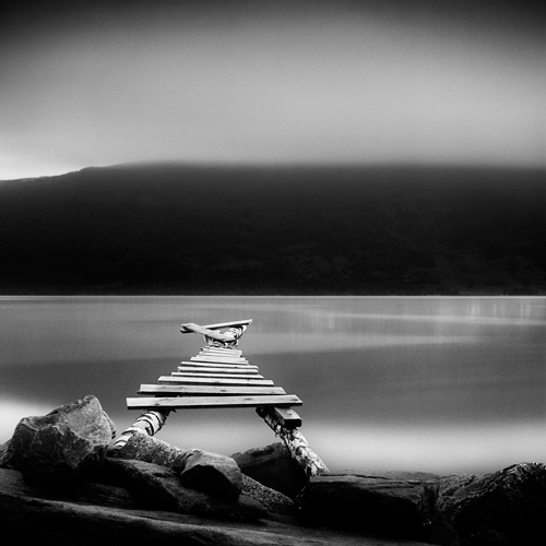 Bizarre Diving Board, Norway 2004, Artwork by Eirik Holm&oslash;yvik. In Nature, Scenery, Waterscape