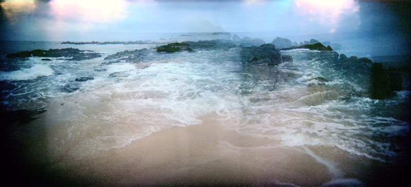 Holga. handheld, color enhanced photoshop. In Nature, Scenery, Waterscape. The Atlantic Comes Ashore, photography by Jacquelyn Sloane Siklos. Image #192354
