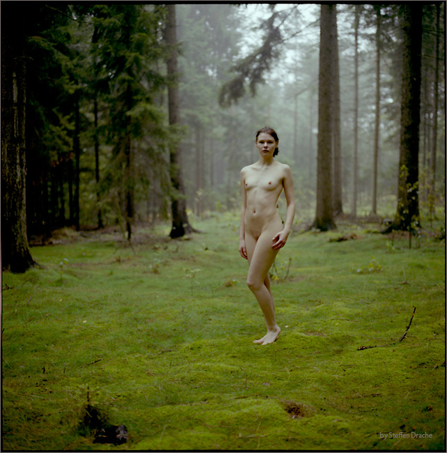In a cold forest I, photography by Steffen Drache. Rolleiflex SL66, Planar. In People, Nude