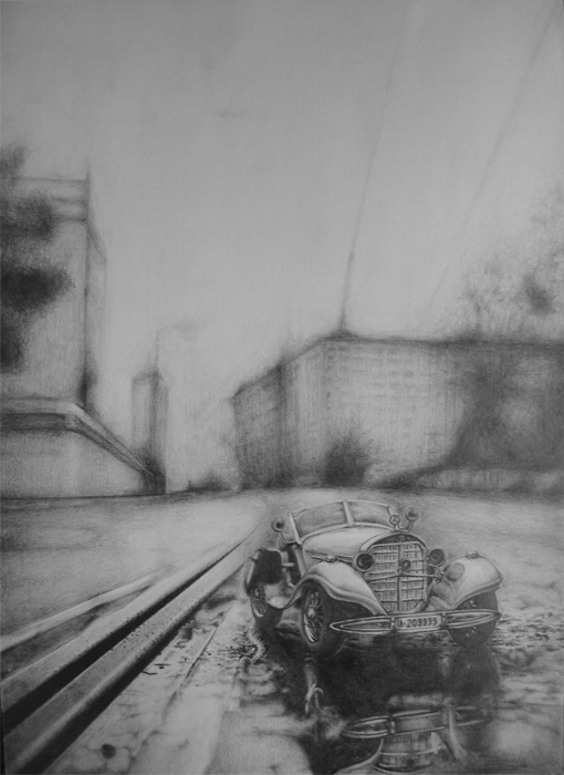 Untitled, dessin de Paula Adina Sumalan. drawing in pencil. Dans Transport, Route, voiture, cycle