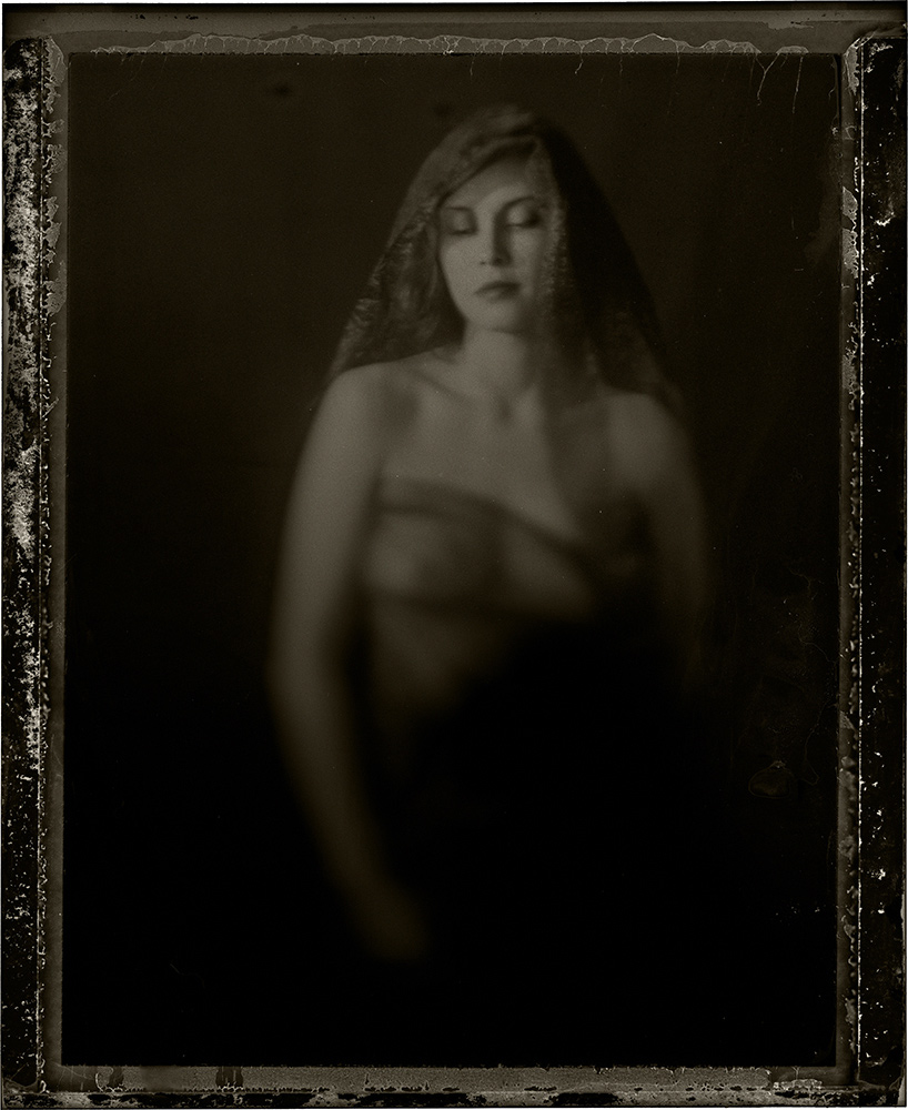 Graflex Speed Graphic, Aero Ektar 178 mm 2.5 lens. Negative from Fuji FP-100C instant film. In People, Nude, Female. Memories Of, photography by James Wigger. Image #210374