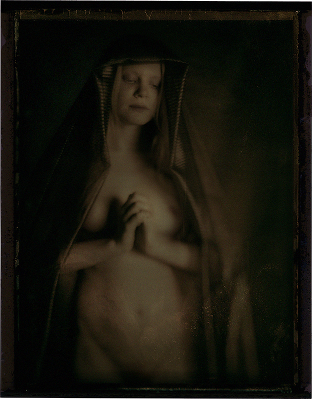 Graflex Speed Graphic, Aero Ektar 178 mm 2.5 lens. Negative from Fuji FP-100C45 instant film. In People, Nude, Female. My Soul To Take, photography by James Wigger. Image #283136