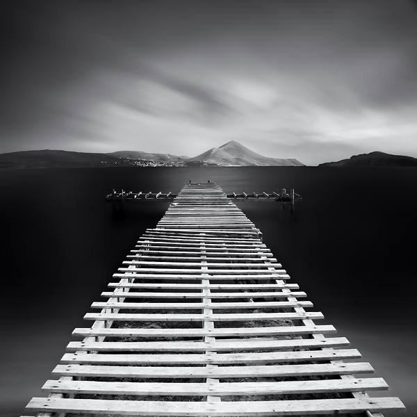 Pier On Drak Water II, Artwork by Kostas Pavlis