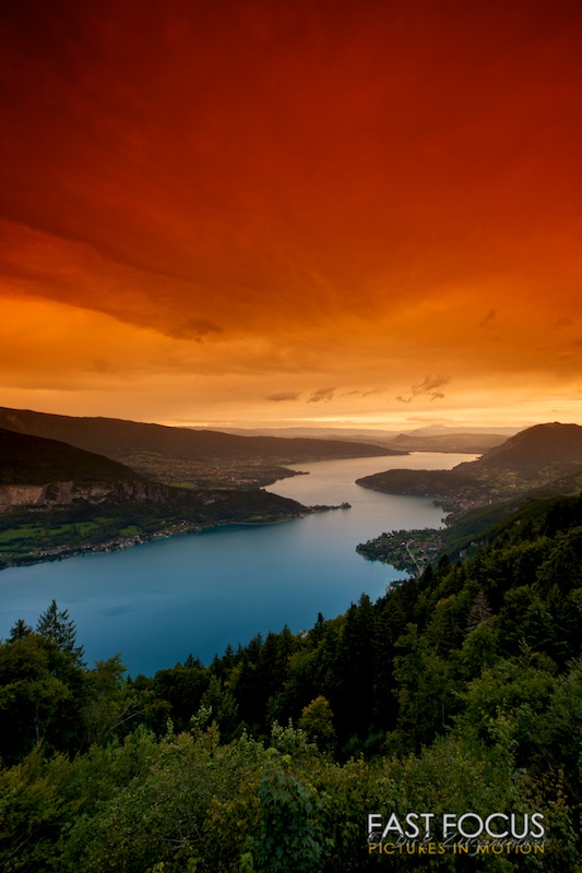 Lac D'Annecy, photography by Dirk Zugenmaier. Cokin Tobacco Gradient Filter used for the sky. Canon 5D, Cokin Tobacco Gradient Filter. In Nature, Scenery