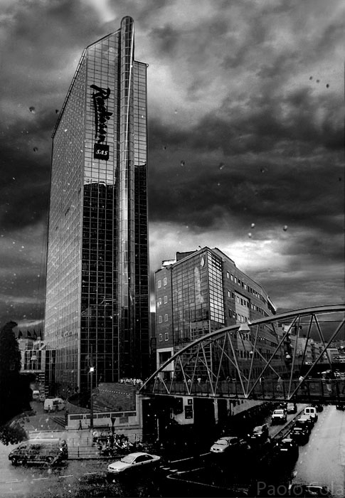 The Storm Behind The Window, photography by Paolo Cola. nikon D1X. In Construction, Cityscape, skyline